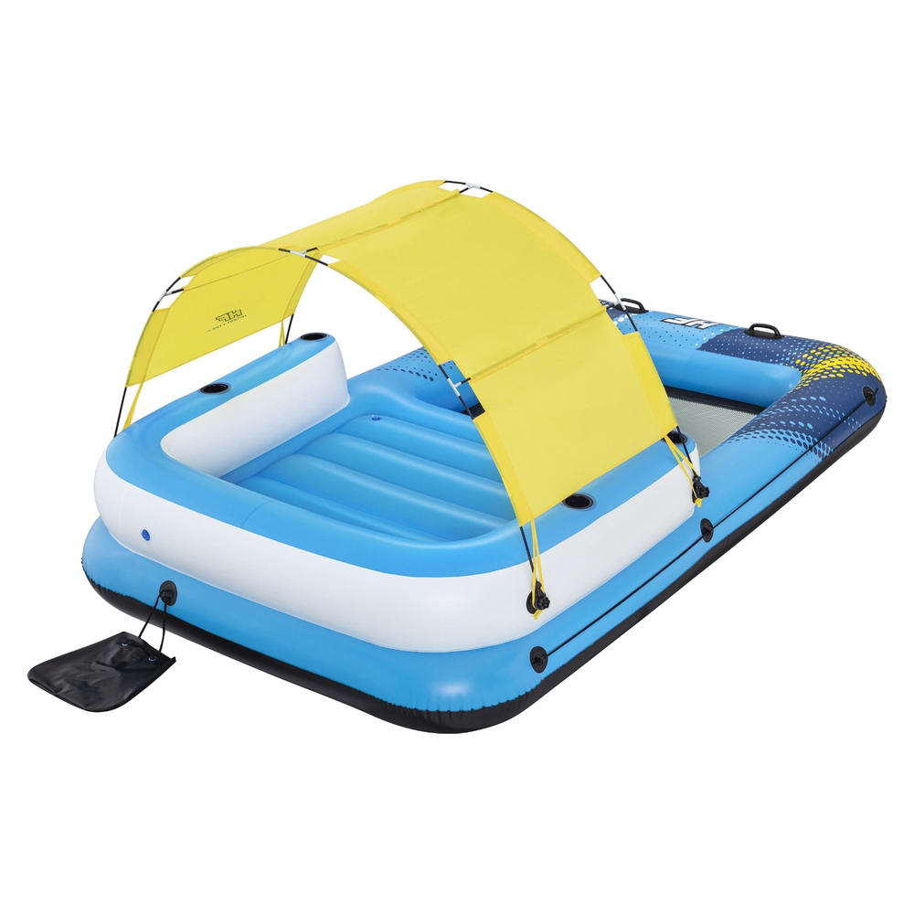 Bestway Inflatable Floating Island Float Lounger Sunshade Pool Bed 3.05Mx 1.86M