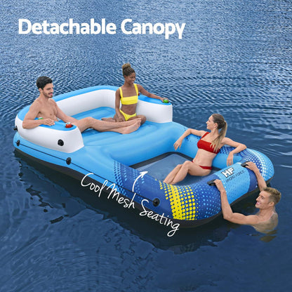 Bestway Inflatable Floating Island Float Lounger Sunshade Pool Bed 3.05Mx 1.86M