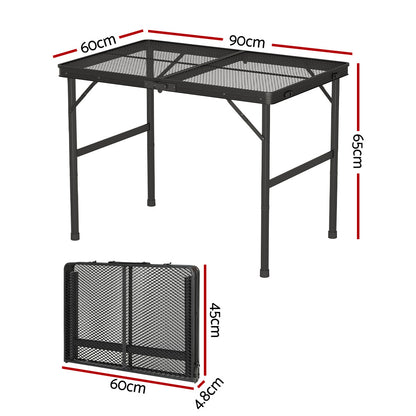 Weisshorn Folding Camping Table 90CM Portable Outdoor Picnic BBQ Aluminium Desk