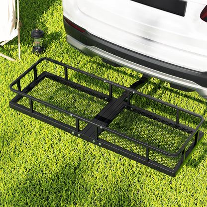 Giantz Universal Car Roof Rack Foldable Hitch Basket Cargo Carrier 152cm Black