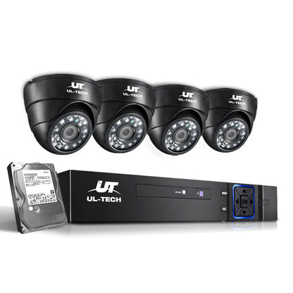 UL-tech CCTV Security System 8CH DVR 4 Cameras 2TB Hard Drive