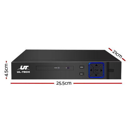 UL-tech 4CH DVR 1080P 5in1 CCTV Video Recorder 4TB Hard Drive