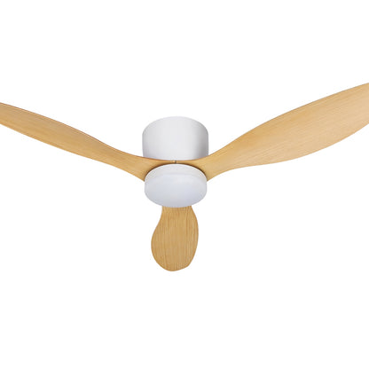 Devanti 52'' Ceiling Fan DC Motor w/Light w/Remote - Light Wood