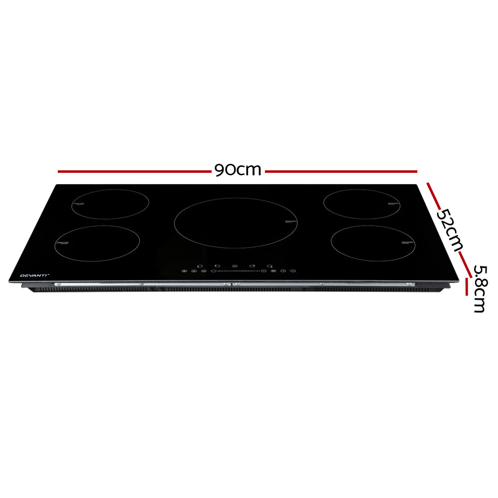 Devanti Induction Cooktop 90cm Electric Cooker