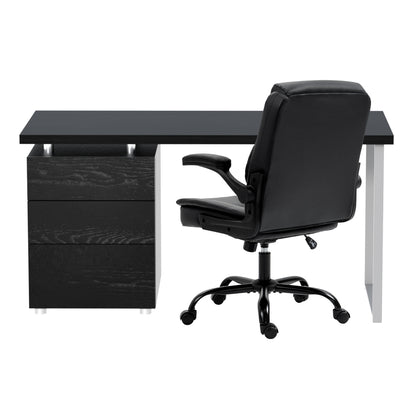 Artiss Computer Desk Executive Office Chairs Sets Black