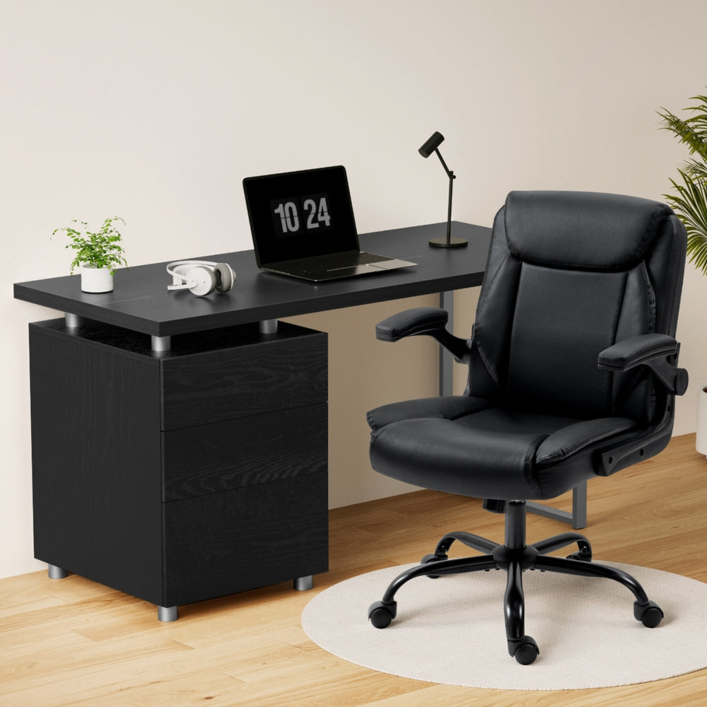 Artiss Computer Desk Executive Office Chairs Sets Black