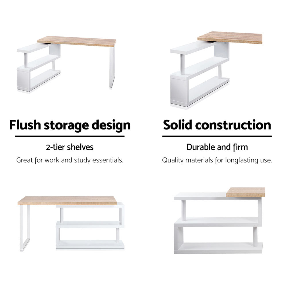 Artiss Computer Desk Bookshelf 140CM