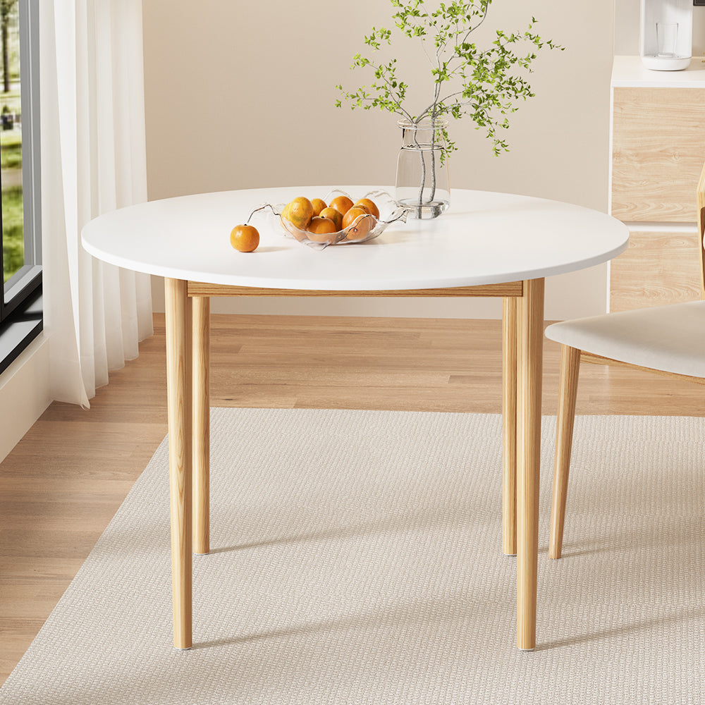 Artiss Dining Table Round White 108CM Diameter Demi