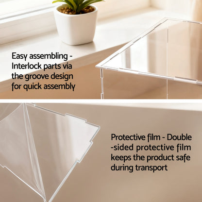 Artiss Clear Acrylic Display Case Dustproof Protection Box For Car Toys 15CM