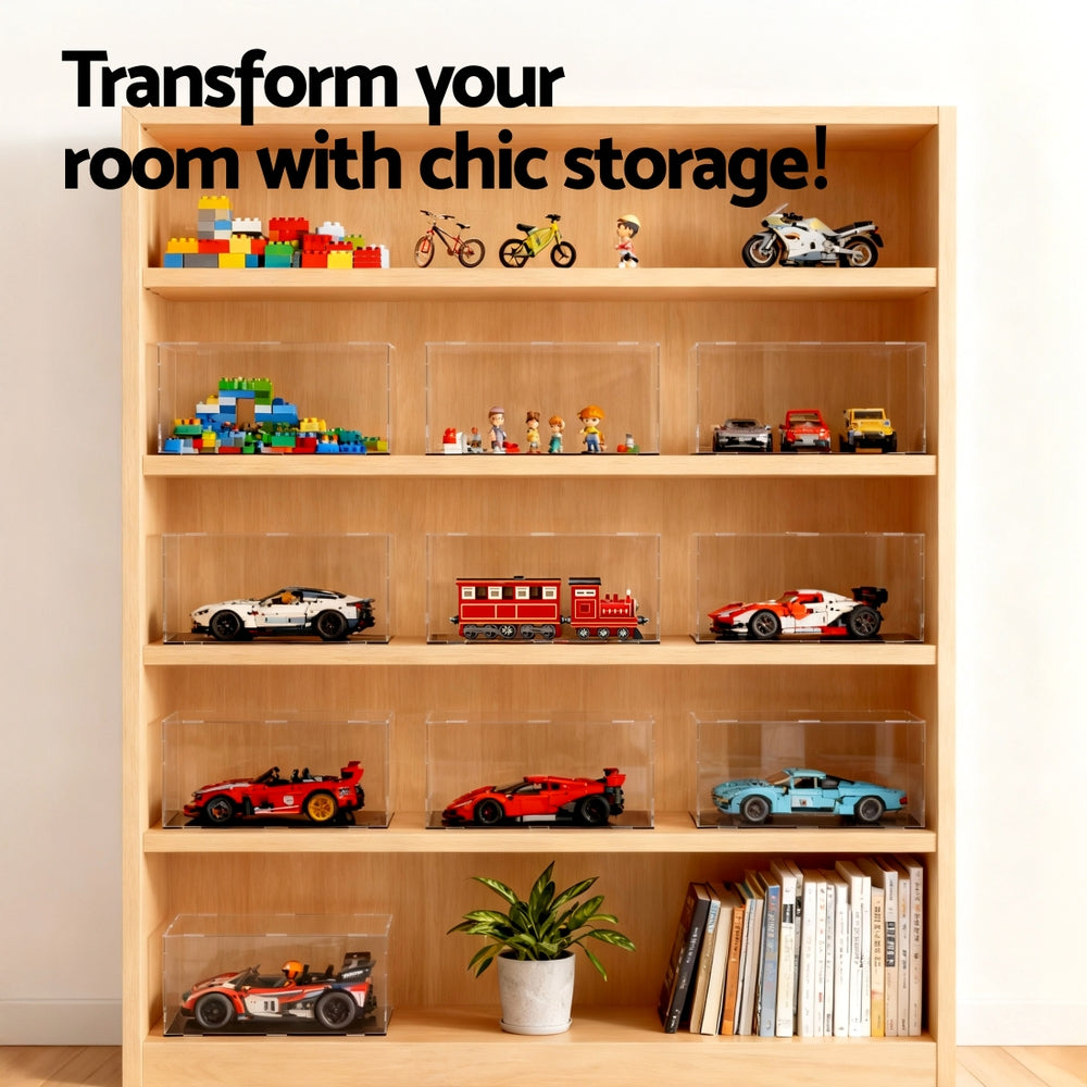 Artiss Clear Acrylic Display Case Dustproof Protection Box For Car Toys 15CM