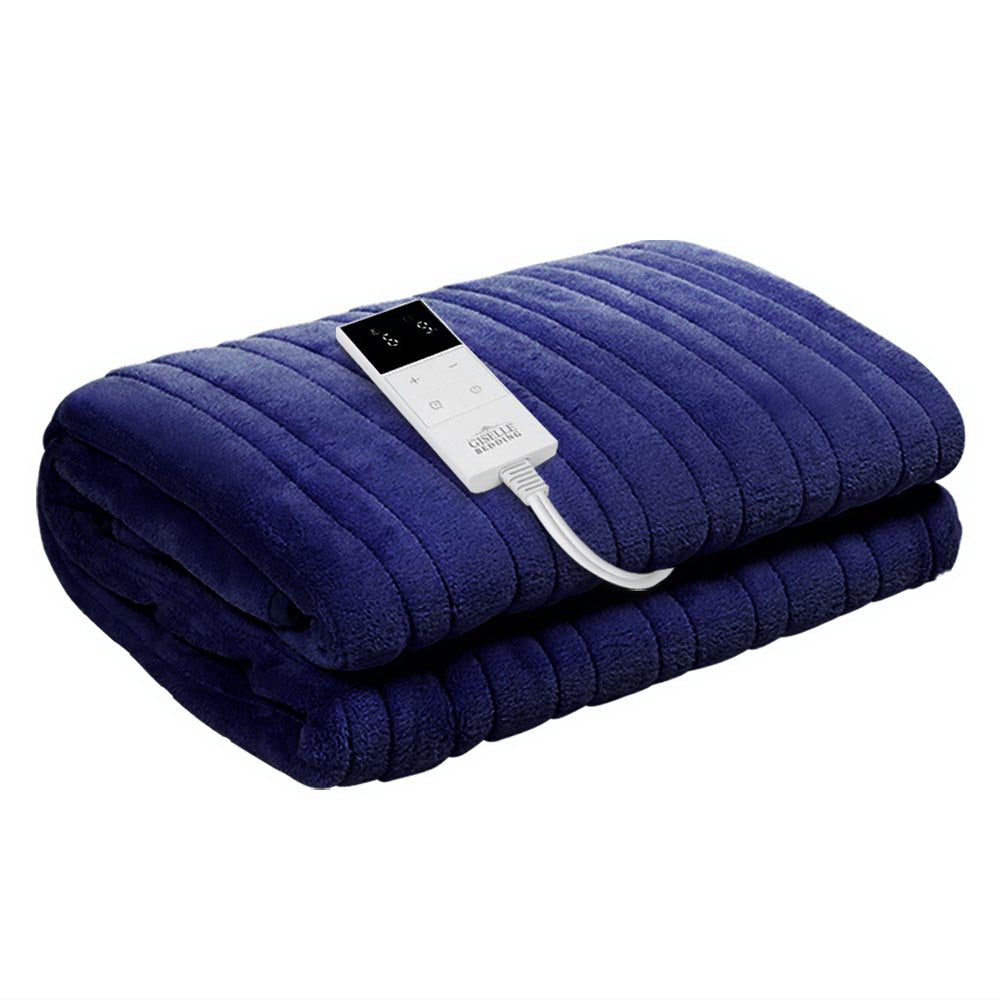 Giselle Bedding Electric Throw Blanket - Navy