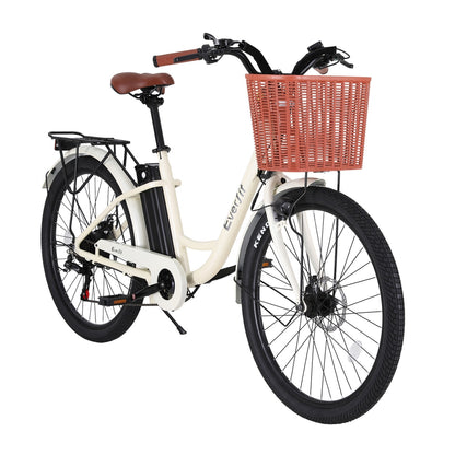 Phoenix 26" Electric Bike City Bicycle eBike e-Bike Commuter w/ Battery WH