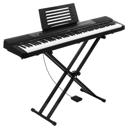 Alpha 88 Keys Electronic Piano Keyboard Digital Electric w/ Stand Sustain Pedal