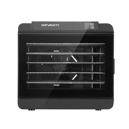 Devanti 6 Trays Food Dehydrator Stainless Steel Tray