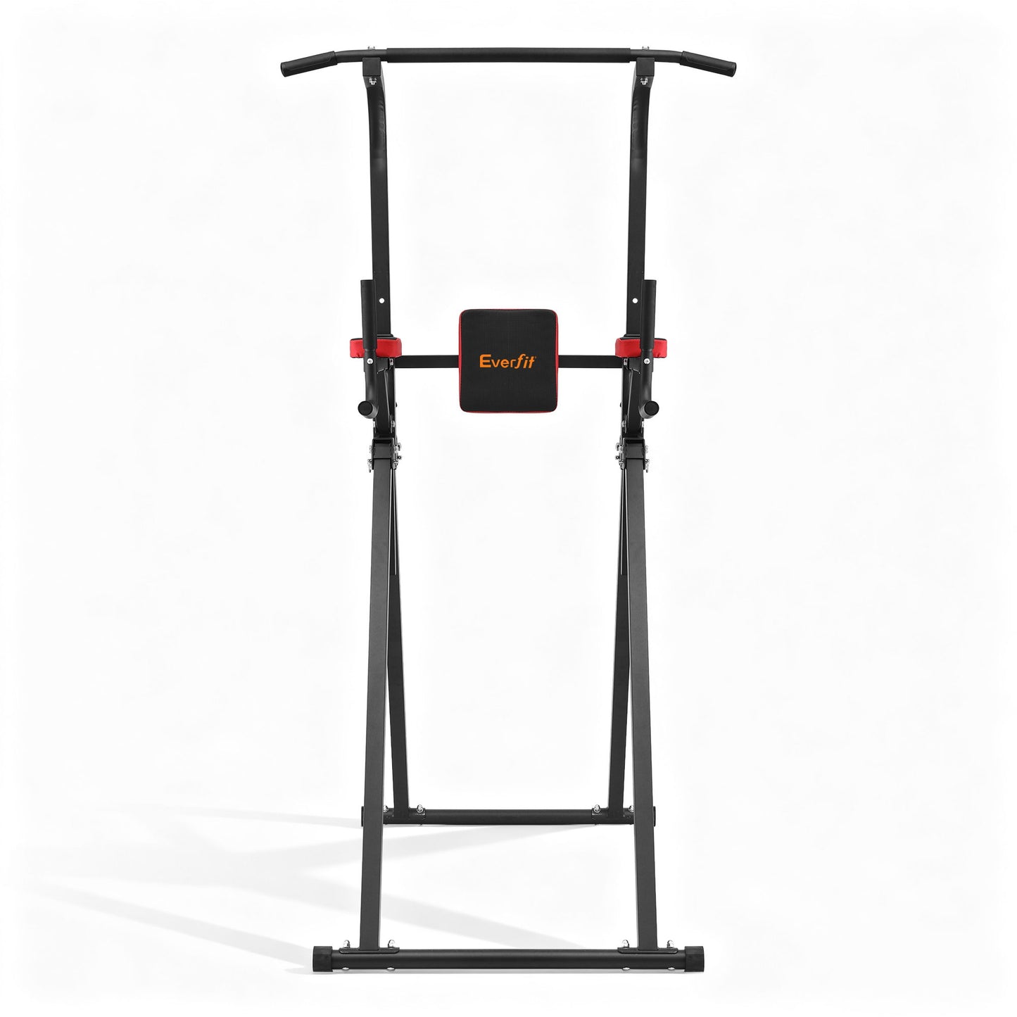 Everfit Chin Up Tower Pull Up Station Adjustable Dip Station Folding Home Gym Black