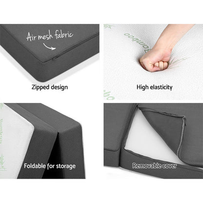 Giselle Bedding Foldable Mattress Folding Foam Single Bamboo