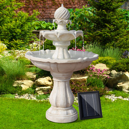 Gardeon Solar Water Feature 3 Tiers Ivory 93cm