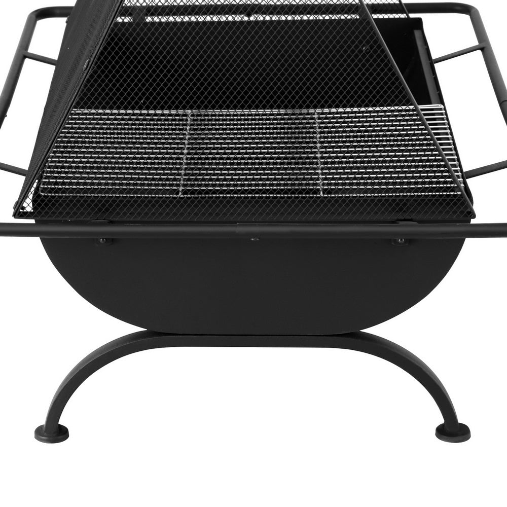 Grillz Fire Pit BBQ Grill Outdoor Fireplace Steel