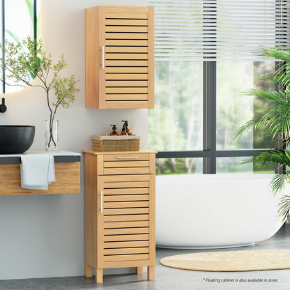 Artiss Bathroom Storage Cabinet 70cm wooden 2 Tier Shelf Wall Mounted JILL