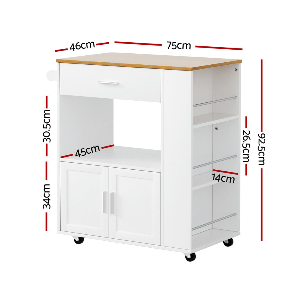 Artiss Kitchen Island Trolley Rolling Serving Cart