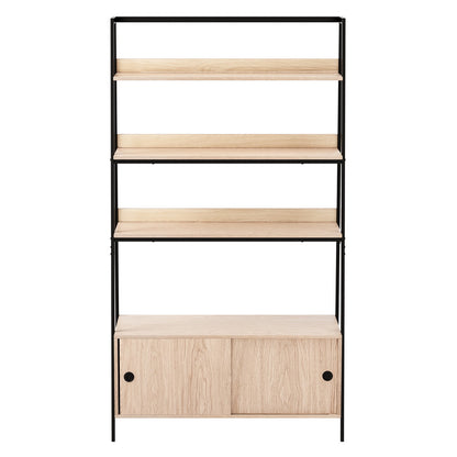 Artiss Bookshelf with Cabinet MIRA Oak