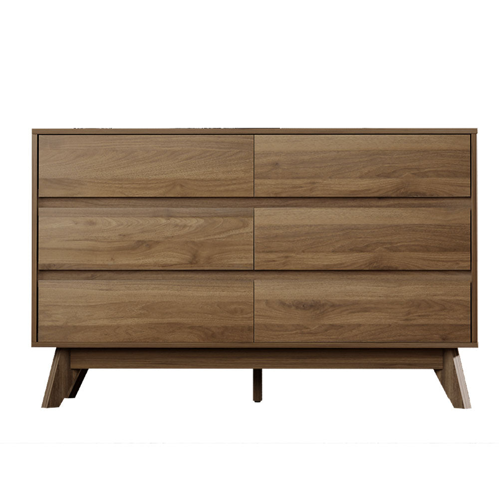 Artiss 6 Chest of Drawers - XAVI Walnut