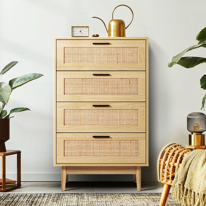 Artiss 4 Chest of Drawers - BRIONY Oak