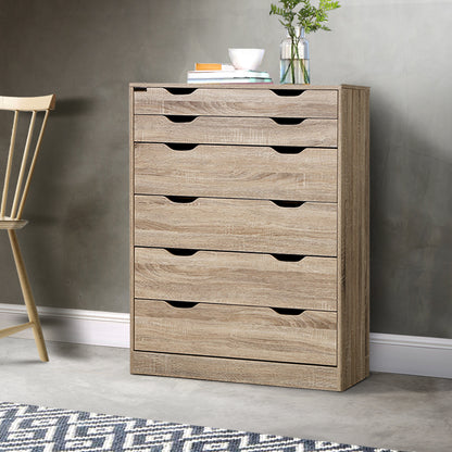 Artiss 6 Chest of Drawers - MYLA Oak