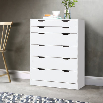 Artiss 6 Chest of Drawers - MYLA White