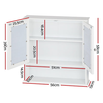 Artiss Bathroom Mirror Cabinet Storage Cupboard