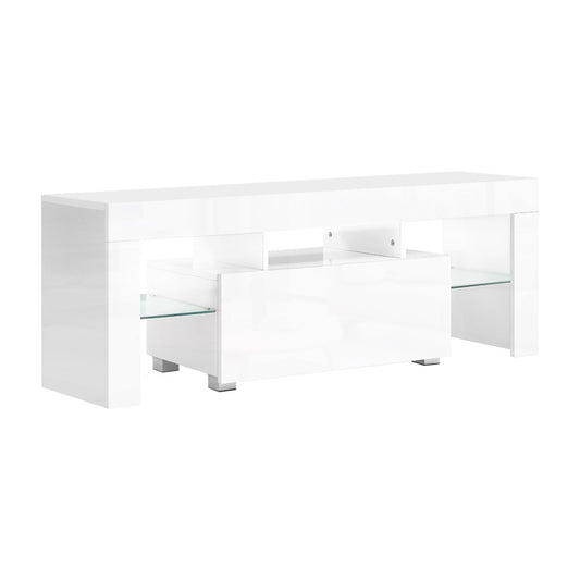 Artiss Entertainment Unit TV Cabinet LED 130cm White Elo