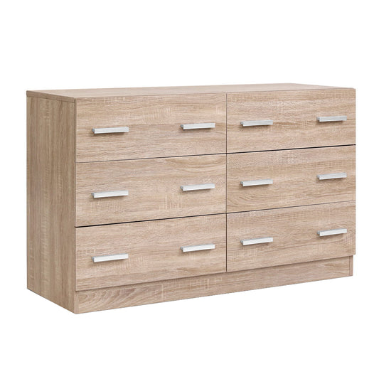 Artiss 6 Chest of Drawers - VEDA Oak