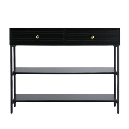 Artiss Console Table 3-Tier Black