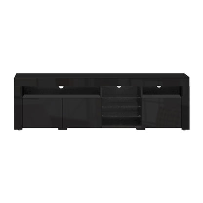 Artiss Entertainment Unit TV Cabinet LED 180cm Black Bobi