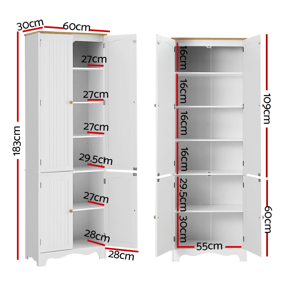 Artiss Buffet Sideboard 4 Doors - BERNE White