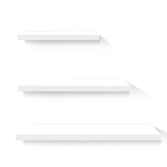 Artiss Floating Wall Shelf Set of 3 White