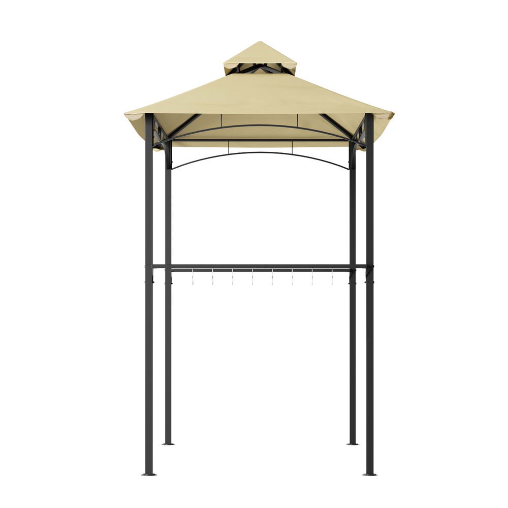 Instahut Gazebo Outdoor Patio Marquee BBQ Grill Shelter Garden Shade Hooks Beige