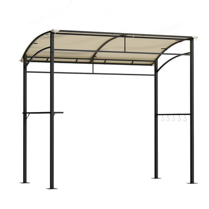 Instahut Gazebo Outdoor BBQ Grill Patio Garden Marquee Shade Shelter Shelf Hooks Beige