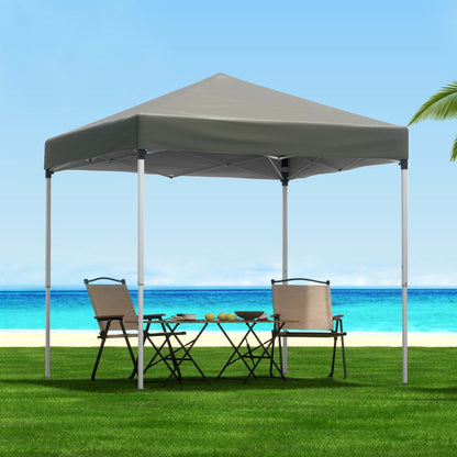 Instahut Gazebo 2x2m Outdoor Patio Garden Marquee Shade w/ Base Pods Grey