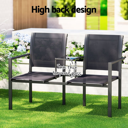 Gardeon Outdoor Garden Bench Seat Chair Table Loveseat Patio Furniture Park