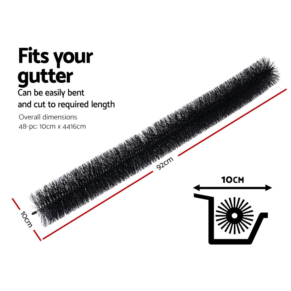 Gardeon Gutter Guard Brush 44M 92X10cm 48PCS