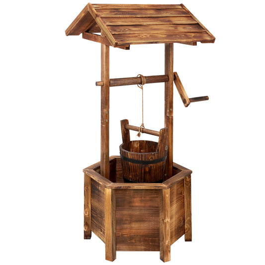 Gardeon Garden Decor Outdoor Ornament Wooden Wishing Well