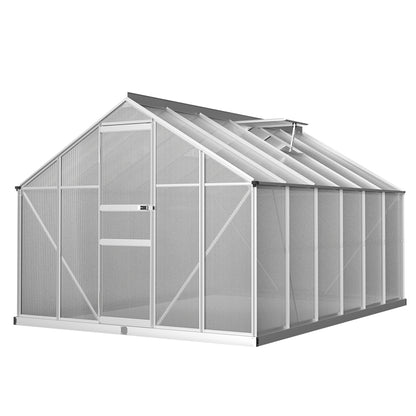 Greenfingers Greenhouse 3.6x2.5x1.95M Aluminium Polycarbonate Green House Garden Shed