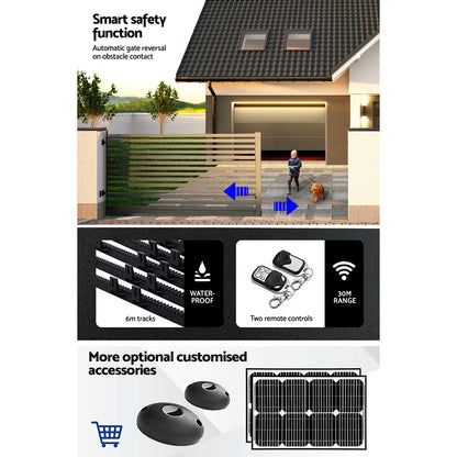 Auto Electric Sliding Gate Opener 1200KG 6M Rails