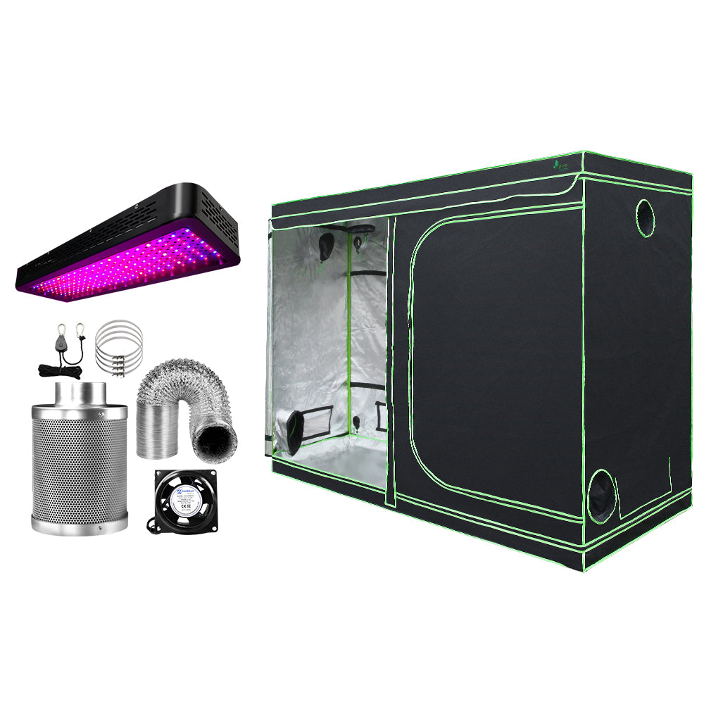 Greenfingers Grow Tent Light Kit 280x140x200CM 2000W LED 6" Vent Fan,Greenfingers Grow Tent Light Kit LED 2000W Full Spectrum 6" Vent 280x140x200CM