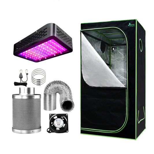 Greenfingers Grow Tent Light Kit 80x80x160CM 1000W LED 4" Vent Fan,Greenfingers Grow Tent Light Kit LED 1000W Full Spectrum 4" Vent 80x80x160CM