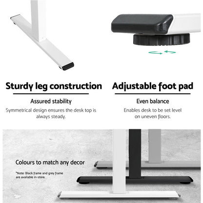 Artiss Standing Desk Frame Only Motorised White