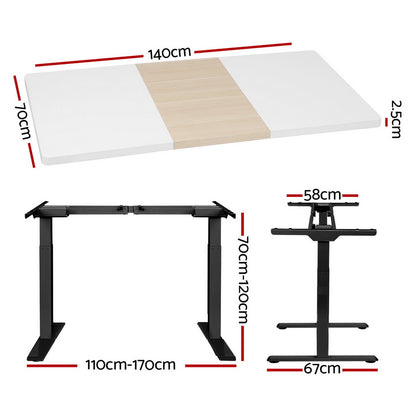 Artiss Standing Desk Motorised Electric Dual Motor 140cm