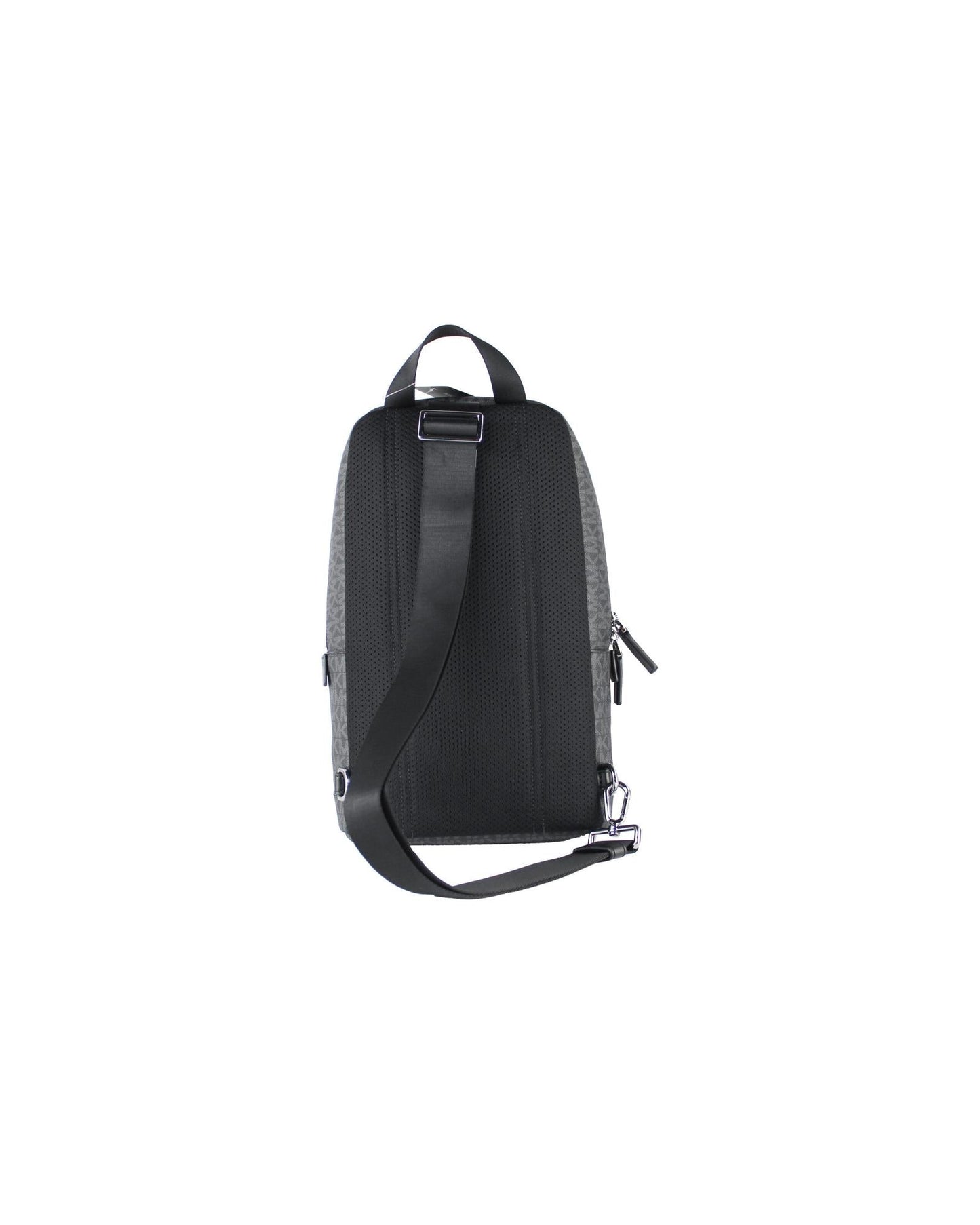 Michael Kors Men's Cooper Medium Black Signature PVC Sling Backpack - One Size