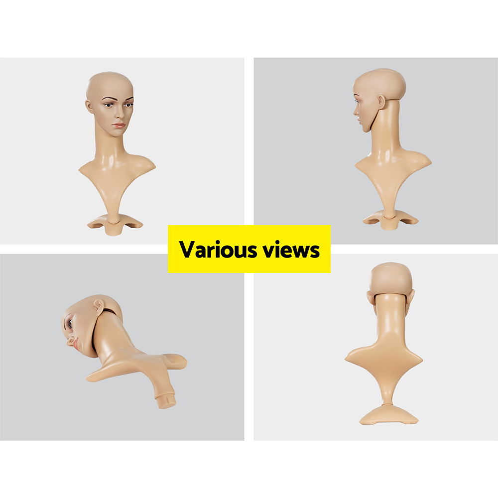 Embellir Female Mannequin Head Dummy Model Display Shop Stand Professional Use